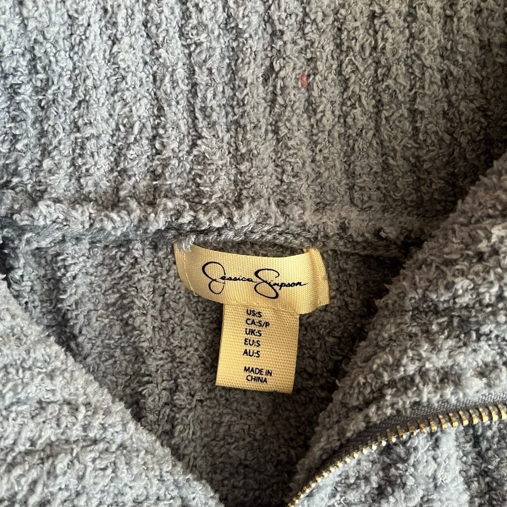 Jessica Simpson Light Blue Cable Knit Turtleneck Sweater